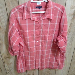 Lands'End Rolled Long Sleeve Dress Shirt